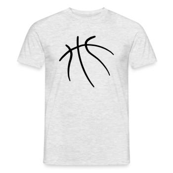 Basket-ball 29 - T-shirt homme - gris chiné - Devant - AI Model Male 178 dark (178cm)
