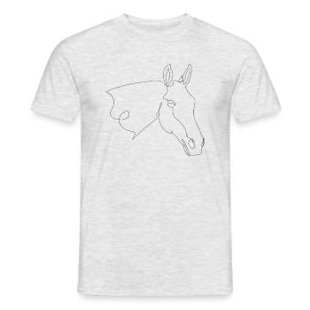 Pferdekopf Cocco - Männer T-Shirt - Grau meliert - Vorne - AI Model Male 178 dark (178cm)