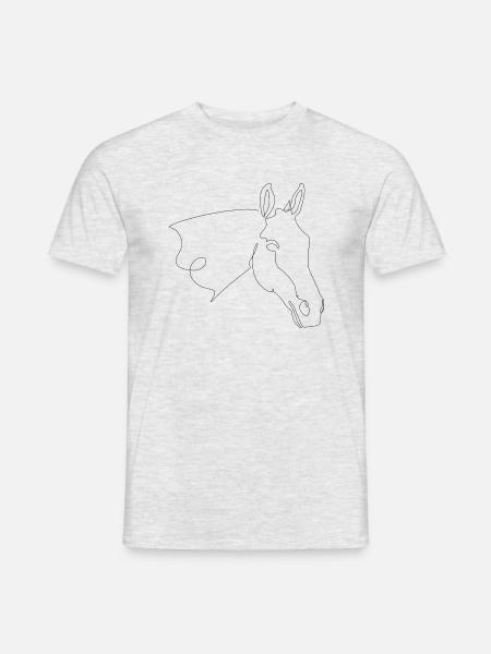 Pferdekopf Cocco - Männer T-Shirt - Grau meliert