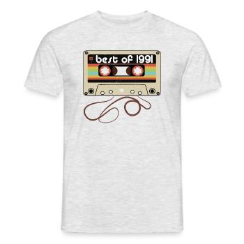 Millésime légendaire 1991 - T-shirt homme - gris chiné - Devant - AI Model Male 178 dark (178cm)