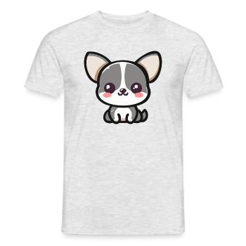 Kawaii Chihuahua! - Männer T-Shirt - Grau meliert - Vorne - AI Model Male 178 dark (178cm)