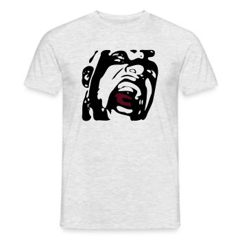 scream - Männer T-Shirt - Grau meliert - Vorne - AI Model Male 178 dark (178cm)
