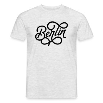 Berlin retro Typografie - Männer T-Shirt - Grau meliert - Vorne - AI Model Male 178 dark (178cm)