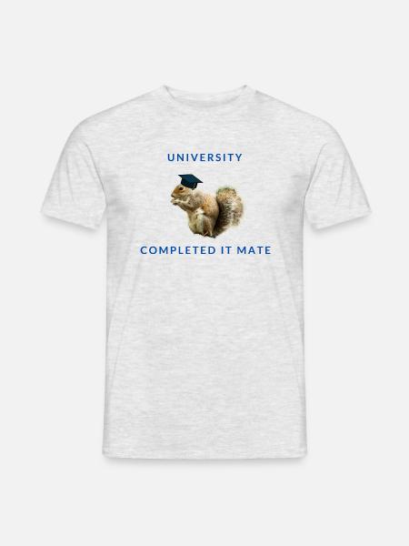 Cute Grey Squirrel University abgeschlossen es mate - Männer T-Shirt - Grau meliert
