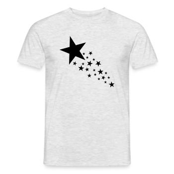 Stars - Men's T-Shirt - heather grey - Front - AI Model Male 178 dark (178cm)