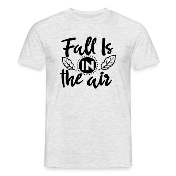 fall is in the air 01 - Men's T-Shirt - heather grey - Front - AI Model Male 178 dark (178cm)