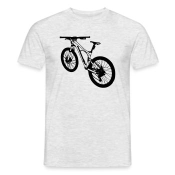 Bike Mountain Bike Illustration Vector Gift - Men's T-Shirt - heather grey - Front - AI Model Male 178 dark (178cm)