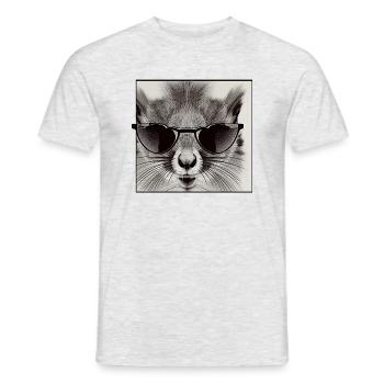Squirrel Sunglasses Animal Cute Funny Cool 10 - Men's T-Shirt - heather grey - Front - AI Model Male 178 dark (178cm)