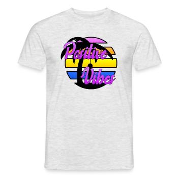 Ondes positives - T-shirt homme - gris chiné - Devant - AI Model Male 178 dark (178cm)