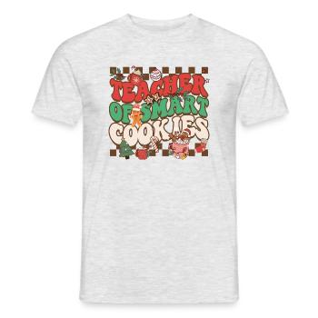 Teacher of Smart Cookies Gingerbread Groovy Christ - Men's T-Shirt - heather grey - Front - AI Model Male 178 dark (178cm)