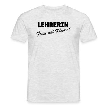 Lehrerin Frau mit Klasse - Männer T-Shirt - Grau meliert - Vorne - AI Model Male 178 dark (178cm)