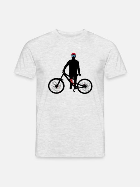 dh III BLACK RED - Männer T-Shirt - Grau meliert