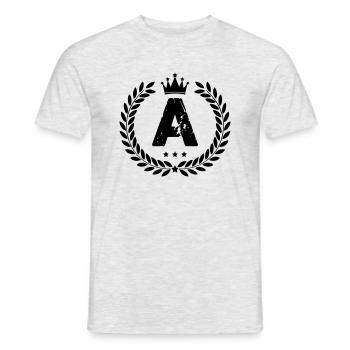 Coat of arms A - Men's T-Shirt - heather grey - Front - AI Model Male 178 dark (178cm)