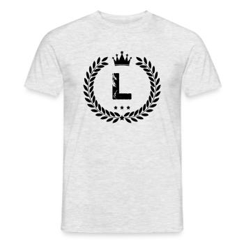 Armoiries L - T-shirt homme - gris chiné - Devant - AI Model Male 178 dark (178cm)