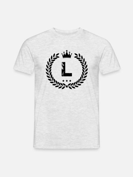 wappen l - Männer T-Shirt - Grau meliert