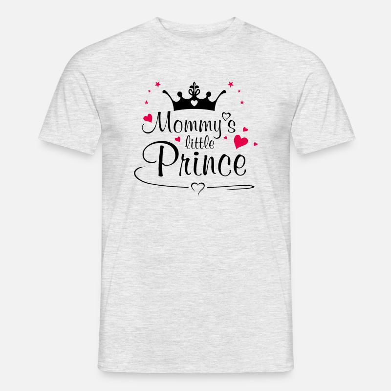 Mamas Prinz - Männer T-Shirt - Grau meliert