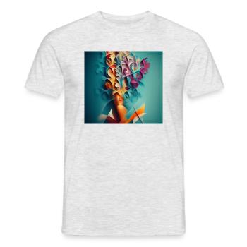 1000038767 - Männer T-Shirt - Grau meliert - Vorne - AI Model Male 178 dark (178cm)