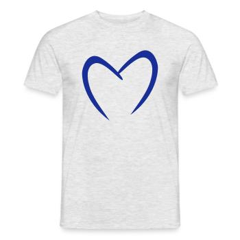 Love Seetal - Herz farbig - Männer T-Shirt - Grau meliert - Vorne - AI Model Male 178 dark (178cm)