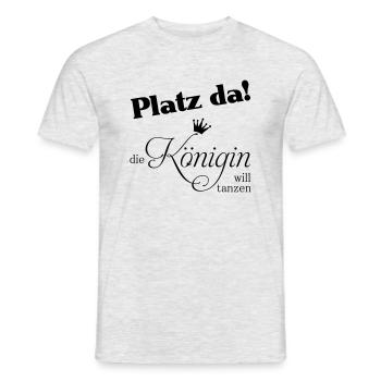 platz da - Männer T-Shirt - Grau meliert - Vorne - AI Model Male 178 dark (178cm)