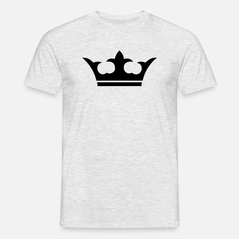 Krone (crown) 07 - Männer T-Shirt - Grau meliert