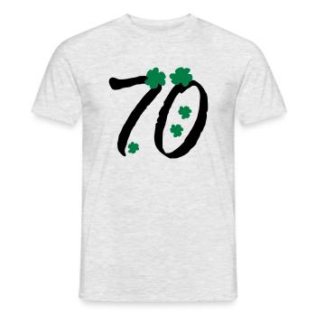 nombre de Shamrock 70 - T-shirt homme - gris chiné - Devant - AI Model Male 178 dark (178cm)