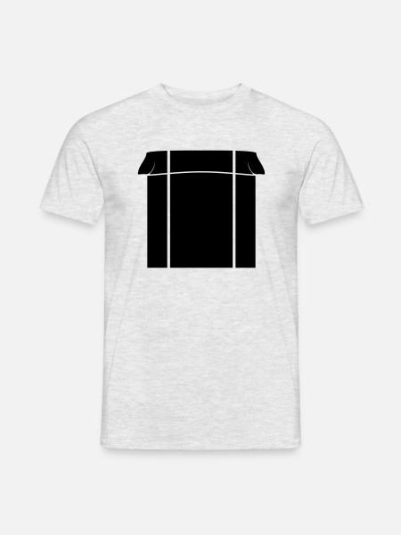 karton verpackung kiste paket proviant geschenk bo - Männer T-Shirt - Grau meliert
