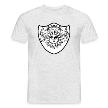 coat of arms - Men's T-Shirt - heather grey - Front - AI Model Male 178 dark (178cm)