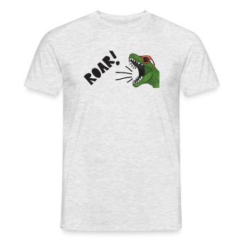 Dino - Männer T-Shirt - Grau meliert - Vorne - AI Model Male 178 dark (178cm)