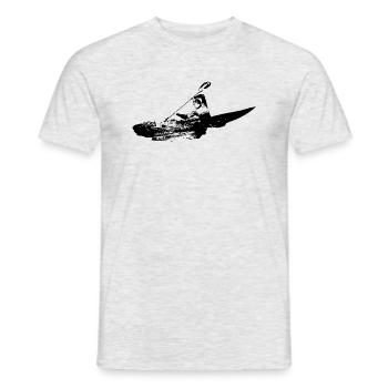 kayak kayak canoë - T-shirt homme - gris chiné - Devant - AI Model Male 178 dark (178cm)