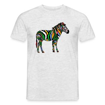 Zebra - Männer T-Shirt - Grau meliert - Vorne - AI Model Male 178 dark (178cm)