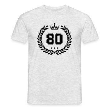 wappen 80 - Männer T-Shirt - Grau meliert - Vorne - AI Model Male 178 dark (178cm)