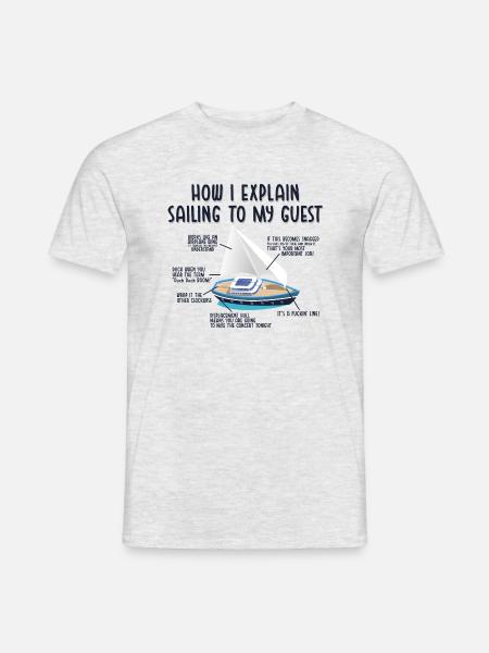 Segler Segeln Segelboot Skipper Katamaran Segelsch - Männer T-Shirt - Grau meliert