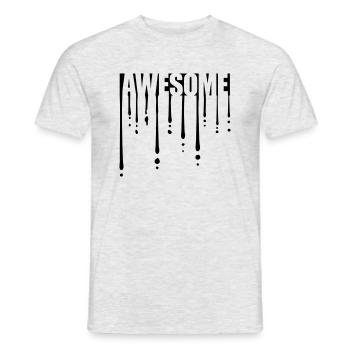 Laisse tomber des graffitis impressionnants - T-shirt homme - gris chiné - Devant - AI Model Male 178 dark (178cm)