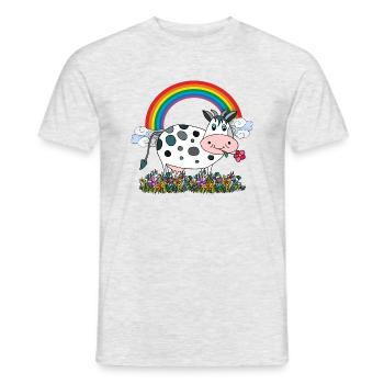 Kuh - Männer T-Shirt - Grau meliert - Vorne - AI Model Male 178 dark (178cm)