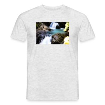Keiner Wasserfall - Männer T-Shirt - Grau meliert - Vorne - AI Model Male 178 dark (178cm)