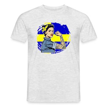 Skandinavien Schwede Schwedisch Schwedin Schweden - Männer T-Shirt - Grau meliert - Vorne - AI Model Male 178 dark (178cm)