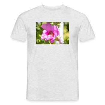 Flower with bumblebee - Men's T-Shirt - heather grey - Front - AI Model Male 178 dark (178cm)