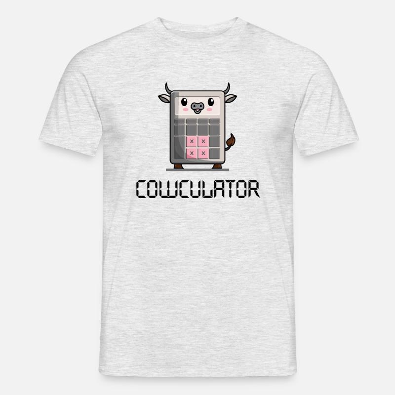 cowculator Version I - Männer T-Shirt - Grau meliert