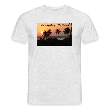 EVERYDAY HOLIDAY - Männer T-Shirt - Grau meliert - Vorne - AI Model Male 178 dark (178cm)