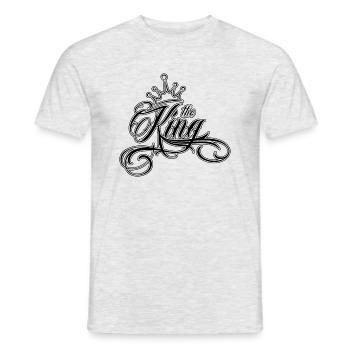 the king - Männer T-Shirt - Grau meliert - Vorne - AI Model Male 178 dark (178cm)