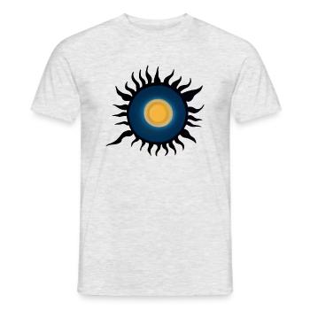 Sun Summer Watercolor Nature Beach Sky 05 - Men's T-Shirt - heather grey - Front - AI Model Male 178 dark (178cm)