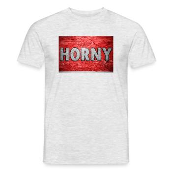 Graffiti de mur de briques cornées - T-shirt homme - gris chiné - Devant - AI Model Male 178 dark (178cm)