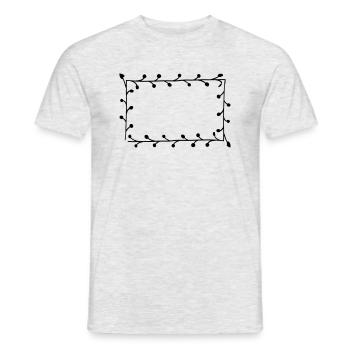 Floral Garland Flowers Hearts 32 Drawing Area 32 - Men's T-Shirt - heather grey - Front - AI Model Male 178 dark (178cm)