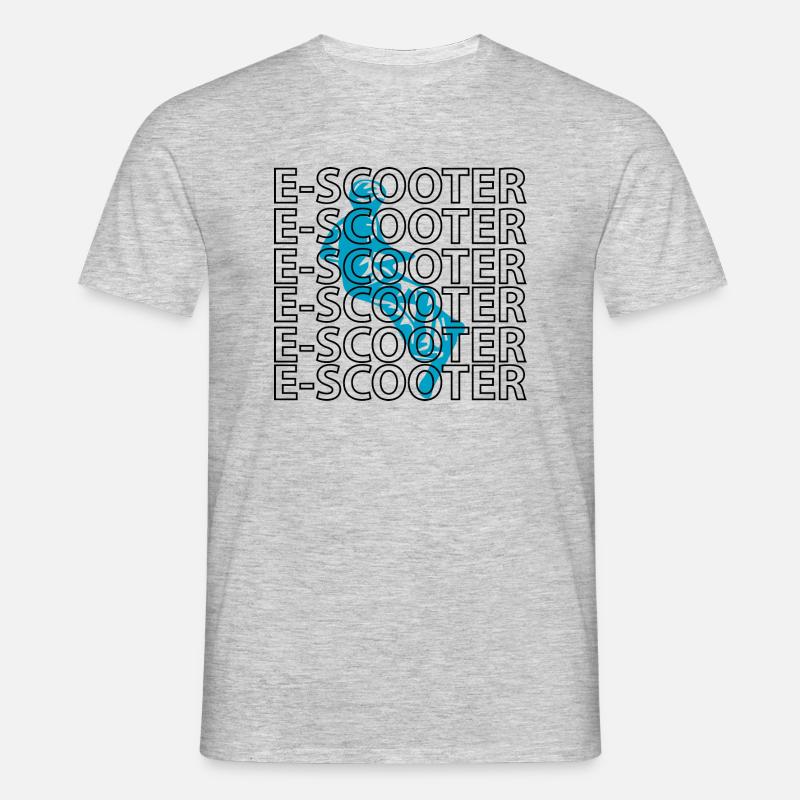 E-Scooter E-Roller Scooter - Männer T-Shirt - Grau meliert