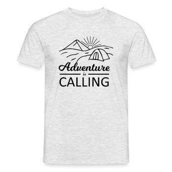 Adventure Travel Hiking Mountain - Men's T-Shirt - heather grey - Front - AI Model Male 178 dark (178cm)