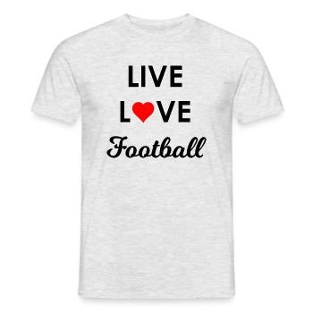Fußball Soccer - Men's T-Shirt - heather grey - Front - AI Model Male 178 dark (178cm)
