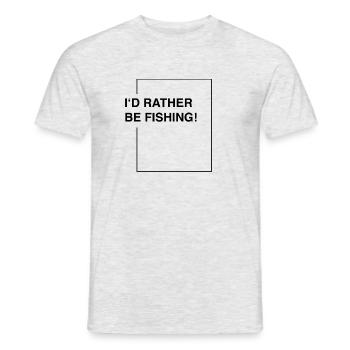 I'd rather be fishing - Männer T-Shirt - Grau meliert - Vorne - AI Model Male 178 dark (178cm)