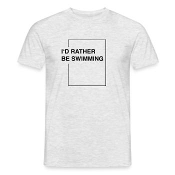 I'd rather be swimming - Männer T-Shirt - Grau meliert - Vorne - AI Model Male 178 dark (178cm)