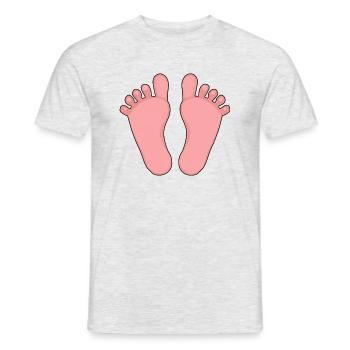 Baby Feet Girl Boy - Men's T-Shirt - heather grey - Front - AI Model Male 178 dark (178cm)