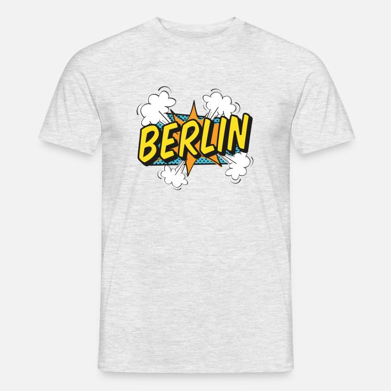Berlin Explosion - Männer T-Shirt - Grau meliert